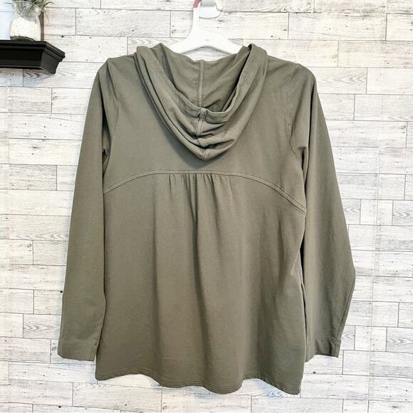 J.Jill Green Floral Embroidered Full Zip Hoodie, S - Picture 8 of 10